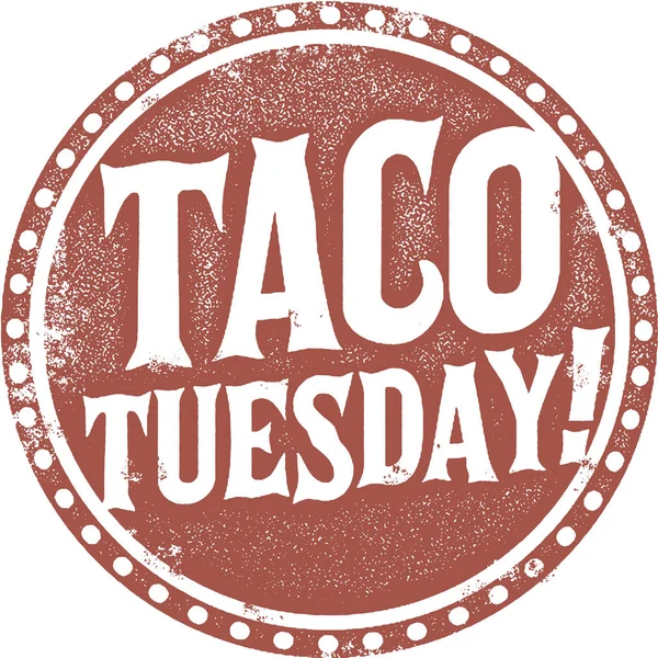 Специальная Марка Меню Ресторана Taco Tuesday — стоковый вектор