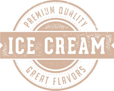 Vintage dondurma tatlı pul