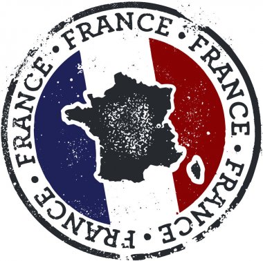 Vintage Fransa Ülke Damgası
