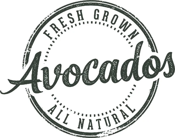 Fresco Aguacate Produce Sello — Vector de stock