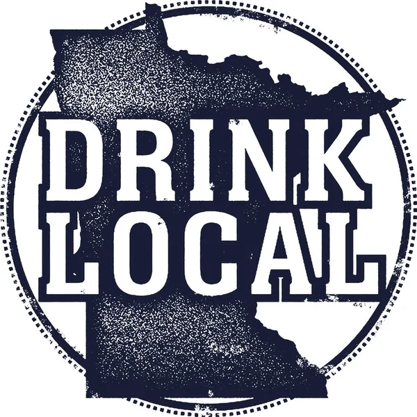 Bere Locale Minnesota Birra Liquori — Vettoriale Stock