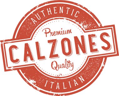 Özgün İtalyan Calzone Menü Tasarımı Damgası