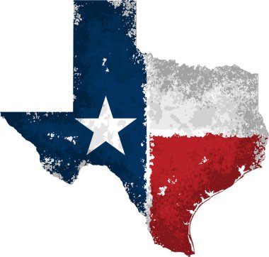 Distressed Texas State Flag clipart