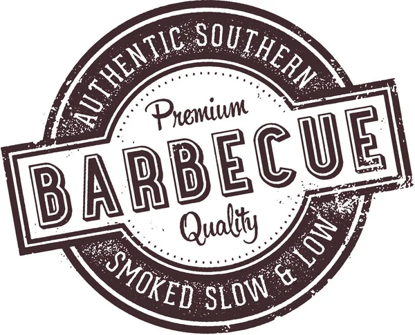 Autentické Jižní Razítko Barbecue Gumou — Stockový vektor