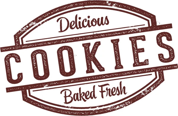 Čerstvé Delicious Cookies Razítko — Stockový vektor