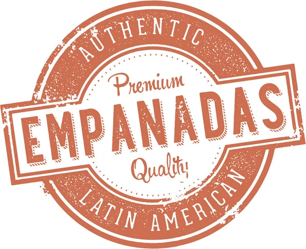 Authentic Latin Empanada Rubber Stamp — Stock Vector