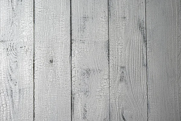 非常に詳細な自然な木製の板は ヒビ割れ効果ホワイト色で塗装 テクスチャの白とグレーは 垂直レイアウトとコピー領域と背景を高齢者 ビンテージ スタイルです 上からの眺め — ストック写真