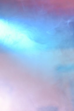 Soyut renkli odak arka plan, hafif müzik ve duman