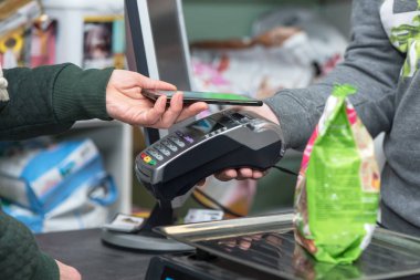 Temassız paypass akıllı telefon ve elektronik ödeme terminal deposunda, Nfc kullanarak