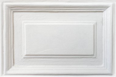 Çerçeve. Merkezi yerde kopya ile Retro arka plan beyaz. Eski panel kapı, dekoratif öğe.