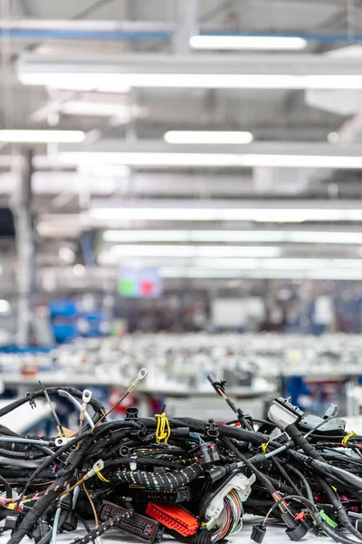 Produzione Cablaggi Industria Automobilistica Tecnologia — Foto Stock