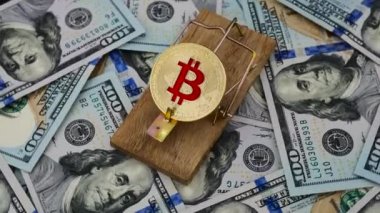 Usd dolar zemin üzerine mous tuzağına Bitcoin cryptocurrency sembolü