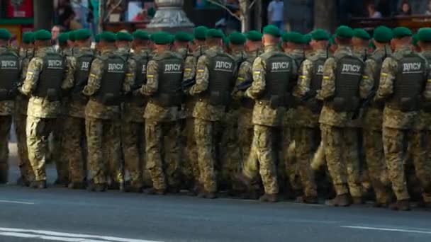 Militärparade Anlässlich Des Unabhängigkeitstages Der Ukraine Kyiv Ukraine August 2018 — Stockvideo