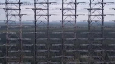 Çernobil bölgesinde askeri istihbarat gizli nesne Duga yakın hava atış.