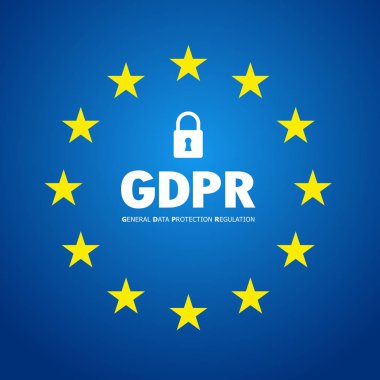 Gdpr arka plan şablonu yıldız.
