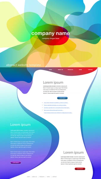 Coloré Abstrait Site Modèle Arrière Plan — Image vectorielle