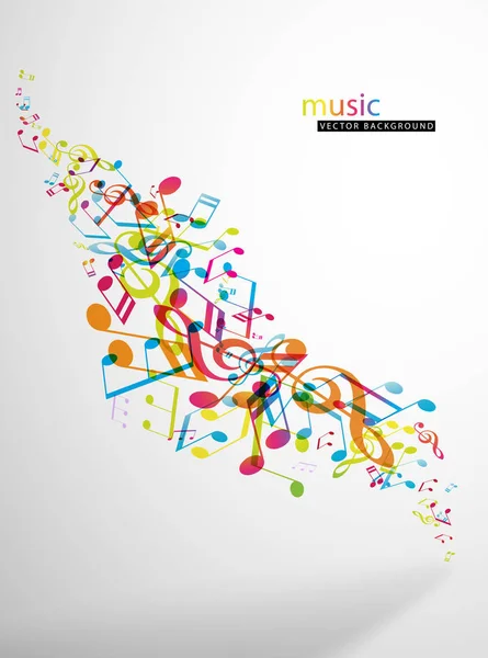 曲と抽象的な音楽祭の広告ポスター テンプレート — ストックベクタ