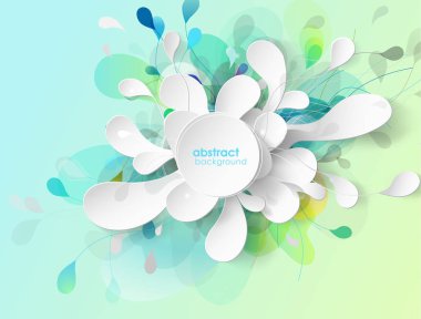 Çemberli soyut renkli çiçek arkaplanı.