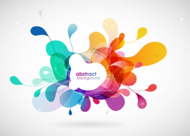 Çemberli soyut renkli çiçek arkaplanı.