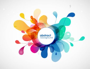 Çemberli soyut renkli çiçek arkaplanı.