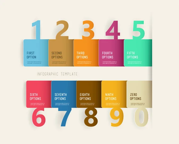 Infografische Illustrationsvektorvorlage Mit Zahlenoptionen Ideal Für Diagramm Geschäftsschritt Optionen Präsentation — Stockvektor