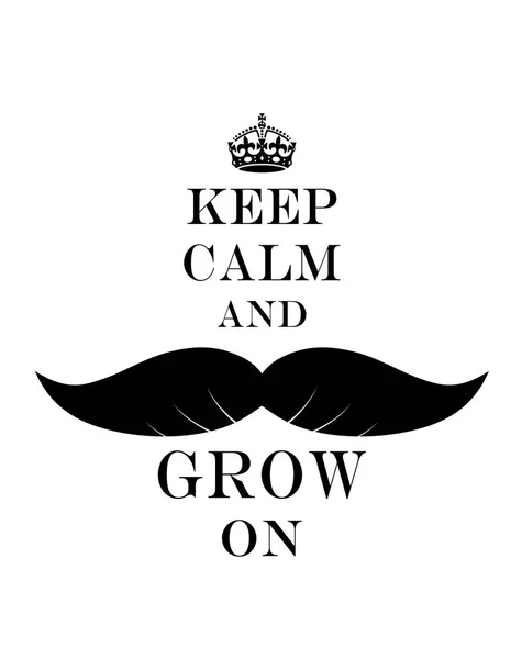 Tarjeta Felicitación Ilustración Vectorial Tradicional Keep Calm Grow — Archivo Imágenes Vectoriales