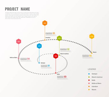 Infographic illüstrasyon vektör arka plan renkli yorumlarınız için yer ve zaman çizelgesi titriyordu.