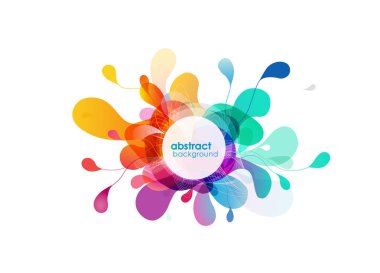 Çemberli soyut renkli çiçek arkaplanı.