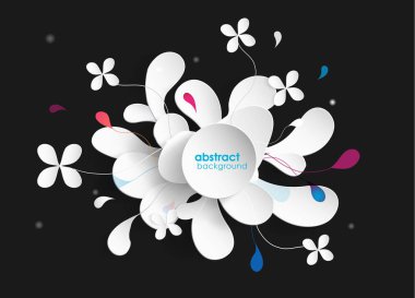 Çemberli soyut renkli çiçek arkaplanı.