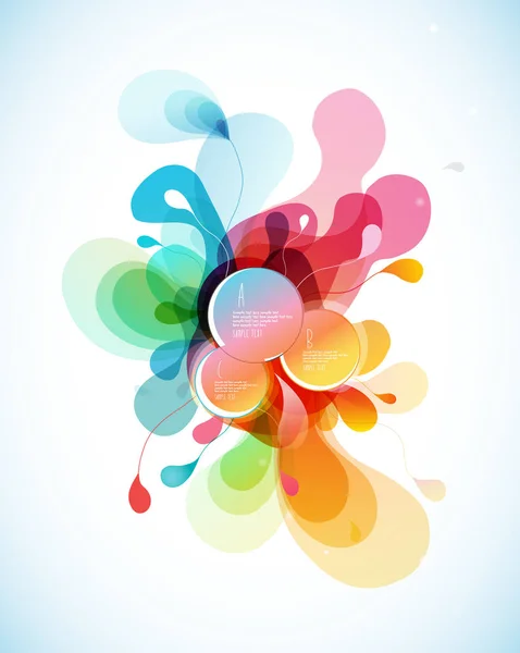 Abstract colored flower background with circles. — Stock Vector