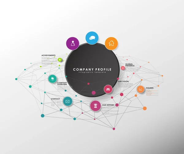 Infographic start milstolpar tid vector radmall. — Stock vektor