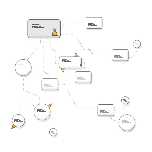 Mente mapa ilustración vector fondo con lugar para su comunicación — Vector de stock