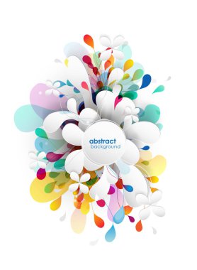 Daireler ile soyut renkli vektör çiçek arka plan.