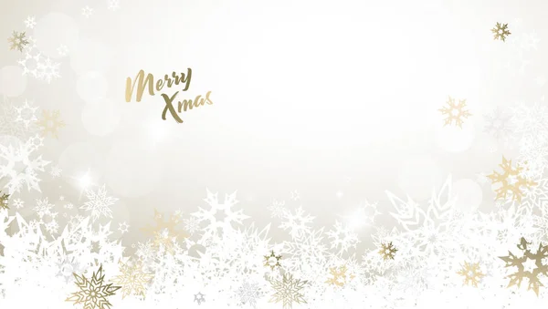 Weihnachten Licht Vektor Hintergrund Illustration mit Schneeflocken ein — Stockvektor