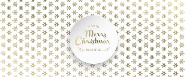 Christmas golden vector background illustration with snowflakes — Stock Vector