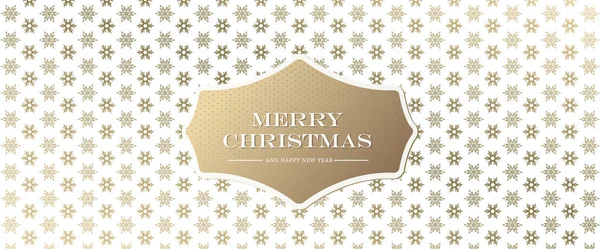 ( 영어 ) Christmas golden vector background illustration with snowflakes — 스톡 벡터