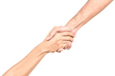 Eller yukarıda kapatın ve beyaz arka plan üzerinde kol. Kullanabilirsiniz izole veya ürün göstermek için.
