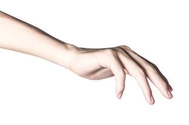 Güzel el kırpma yolu ile beyaz arka plan üzerinde izole kapatmak.