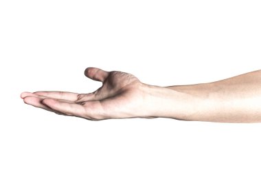 Güzel el kırpma yolu ile beyaz arka plan üzerinde izole kapatmak.