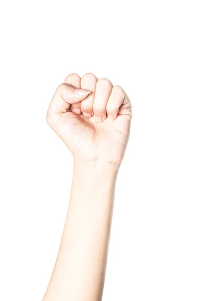 Close Van Zichtbare Aderen Arm Hand Geïsoleerd Een Witte Achtergrond — Stockfoto