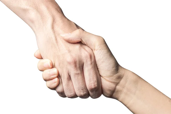 Hand Offen Und Bereit Helfen Oder Empfangen Geste Isoliert Auf — Stockfoto