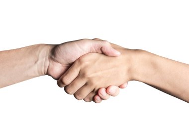 El açın ve yardım veya almak için hazır. Whit üzerinde izole jest
