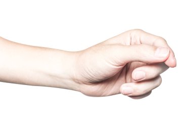 elini tut, sanal kartvizit, kredi kartı veya boş kağıt 