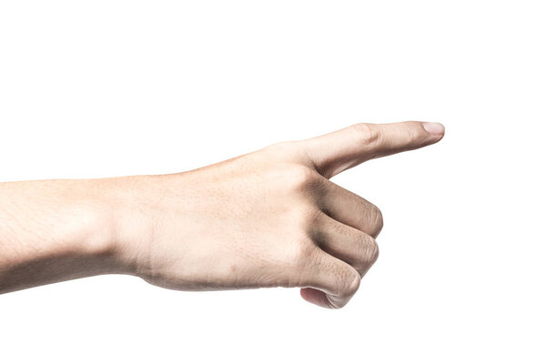 Рука касается или указывает на что-то
