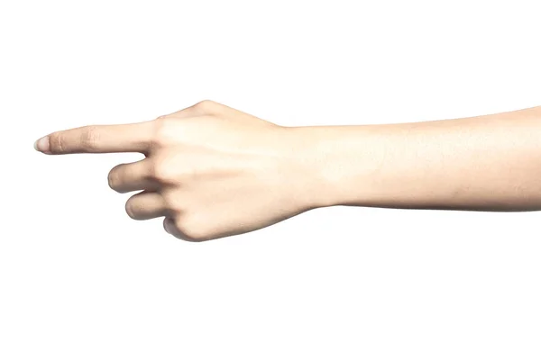 Hand aanraken of wijst naar iets — Stockfoto