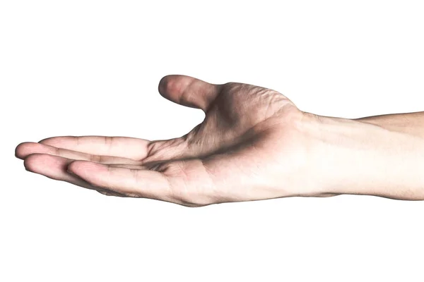 Bela mão isolada no fundo branco — Fotografia de Stock