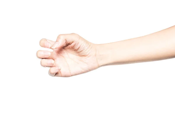 Hand hält so etwas wie eine Flasche oder Dose — Stockfoto