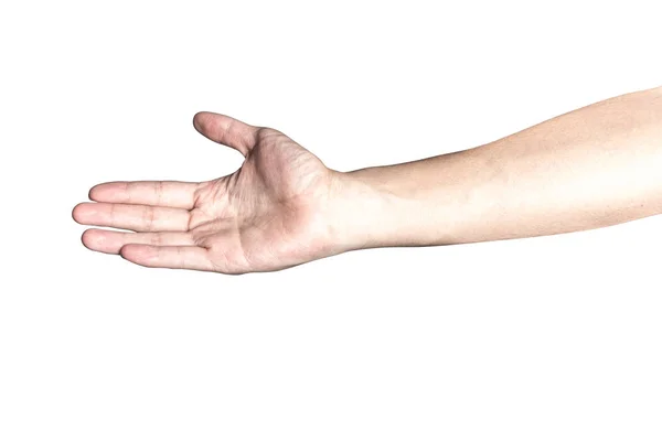 손 연을 도와 하거나 받을 준비 합니다. 오순절에 고립 된 제스처 — 스톡 사진