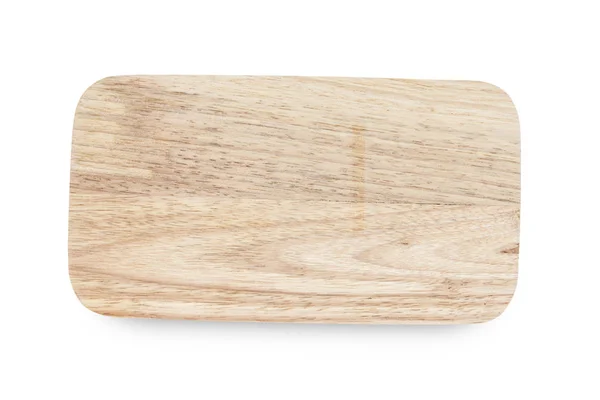 Piastra di legno isolata su sfondo bianco. — Foto Stock