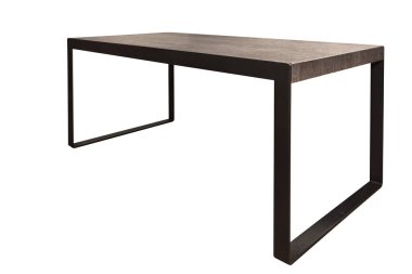 Beyaz arka plan üzerinde izole kahverengi tablo